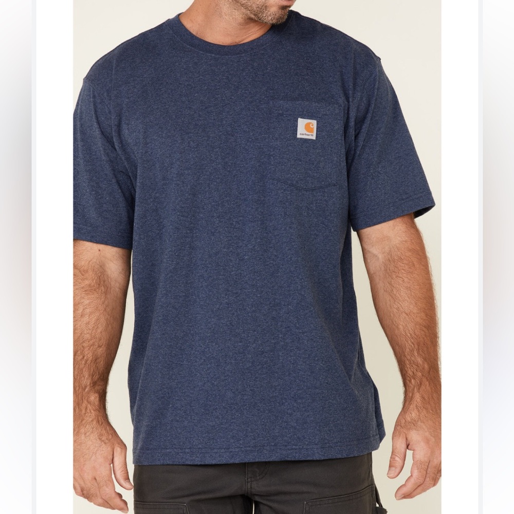 Carhartt Men’s Loose Fit Heavyweight Logo Pocket Short Sleeve Work T-Shirt 2XL